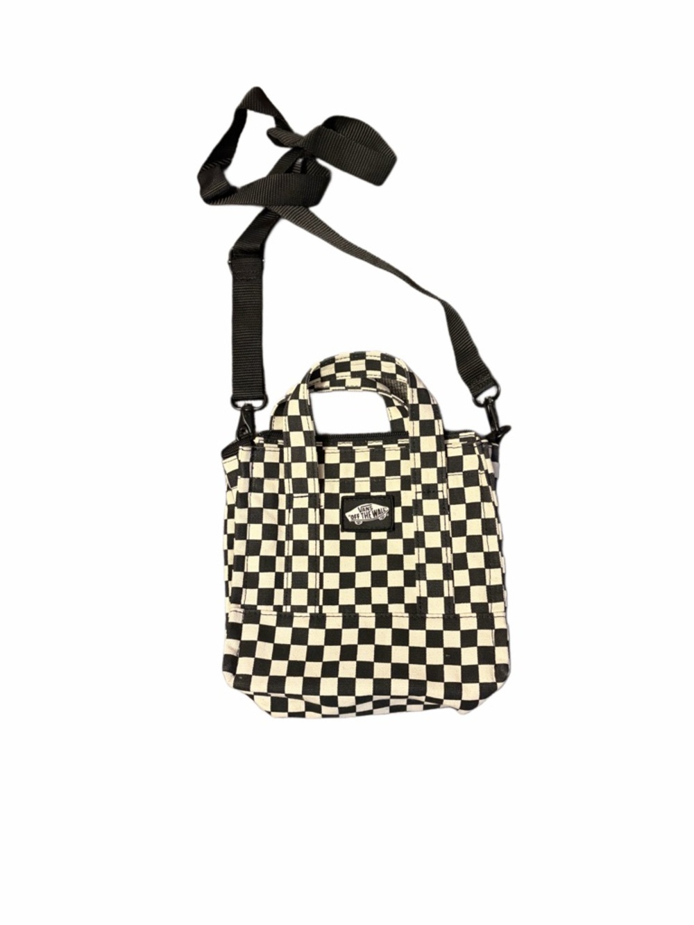 Vans Black & White Checkerboard Crossbody Bag - Picture 4 of 7